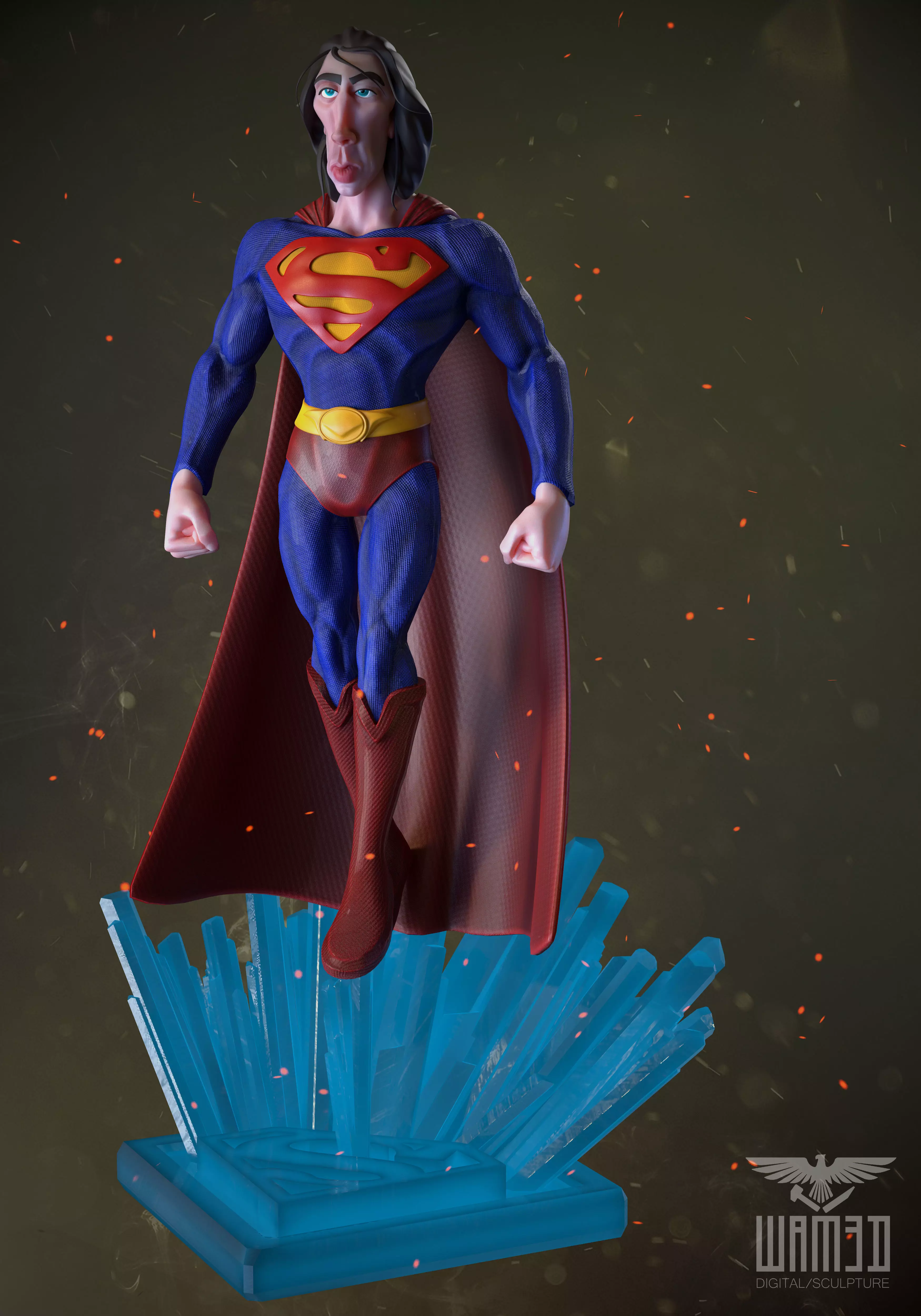 Superman Fan Art Nicolas Cage 3d Printable 3D print model