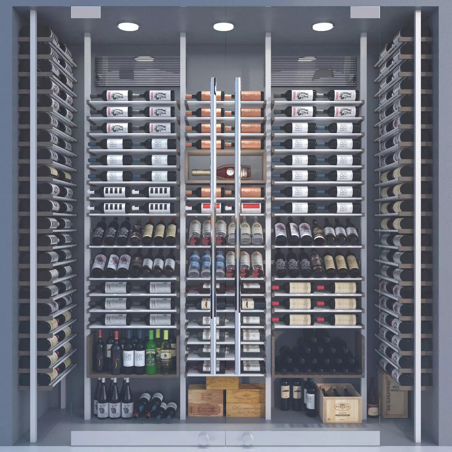Wine Cabinet 4 3D model_0
