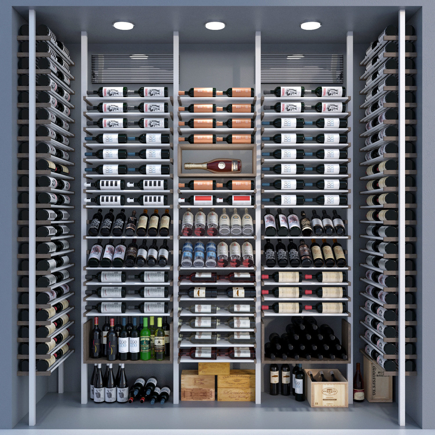 Wine Cabinet 4 3D model_1