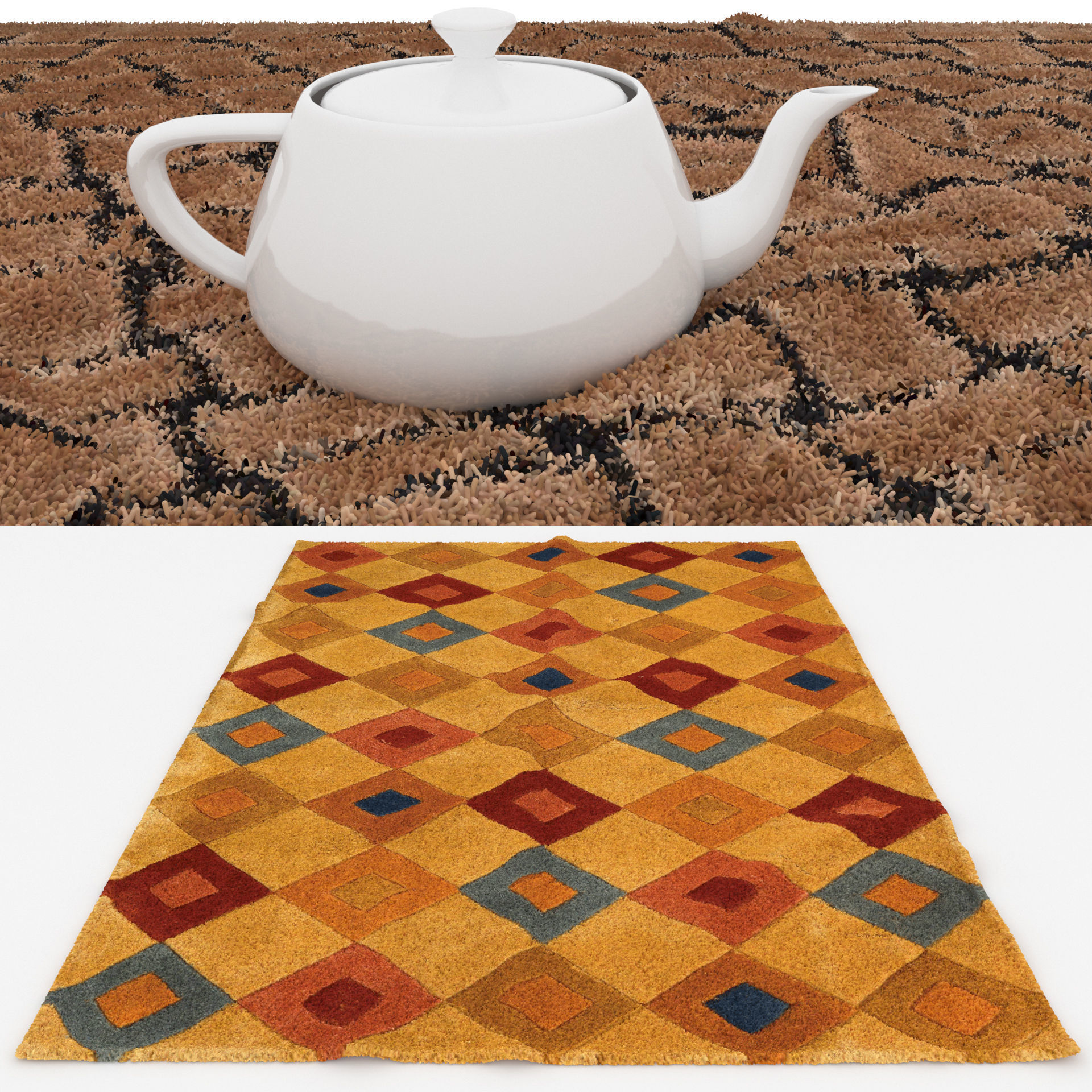 Rugs No 135 Low-poly 3D model_1