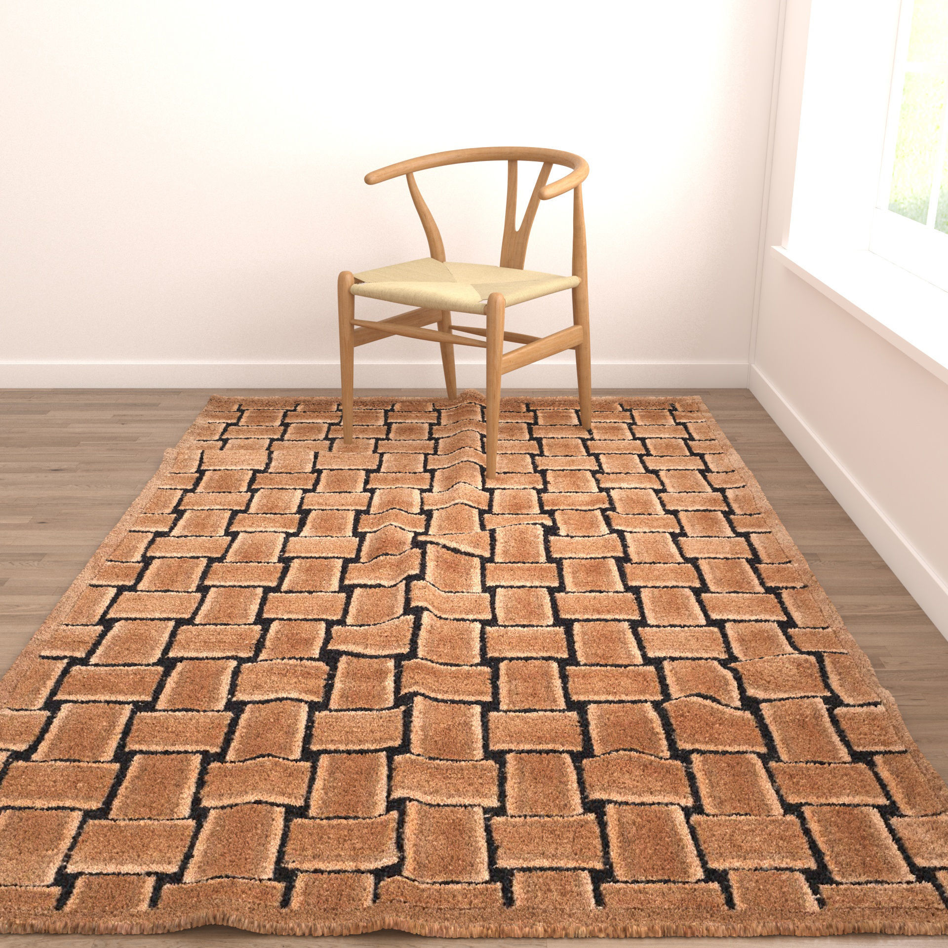 Rugs No 135 Low-poly 3D model_3