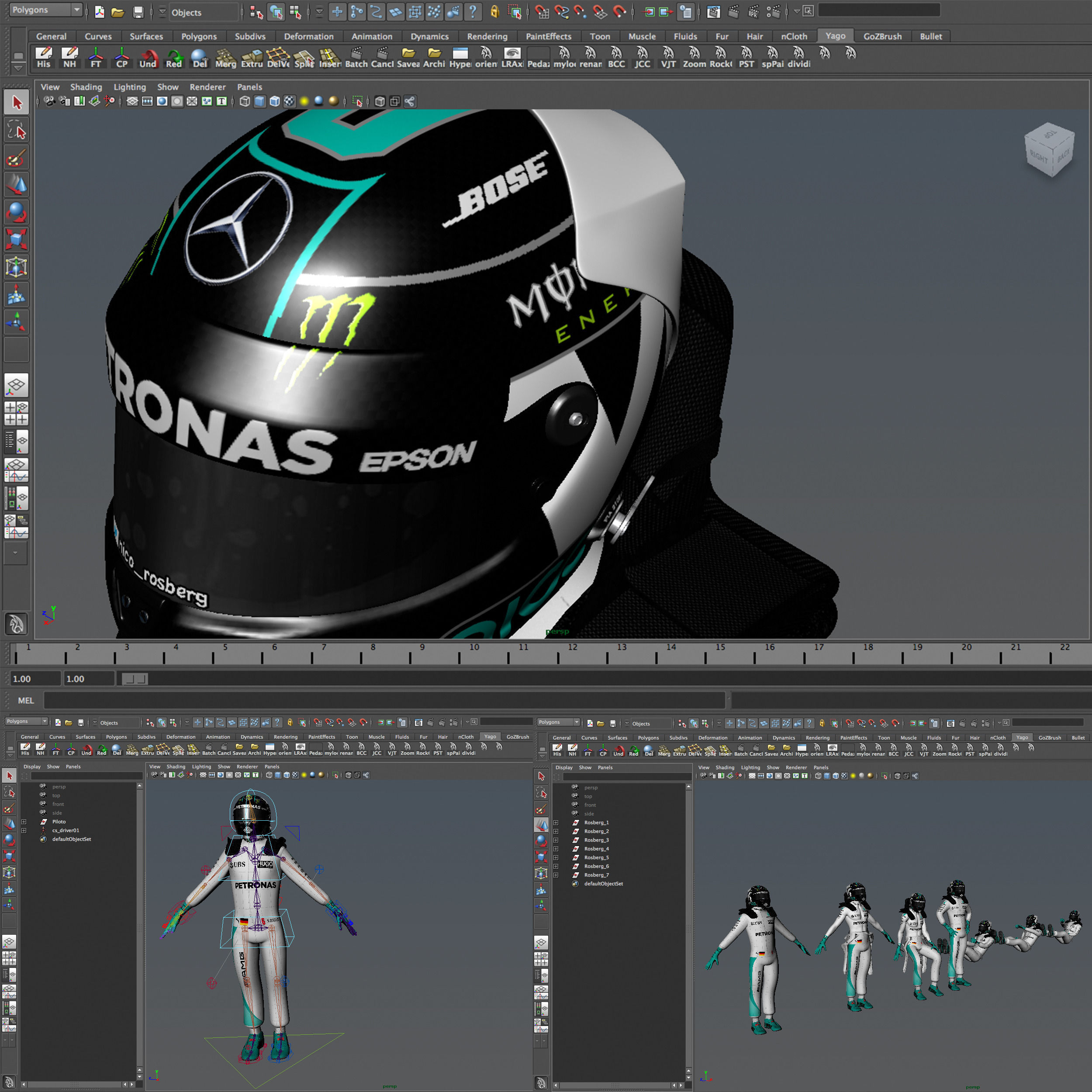 Nico Rosberg 2016 Low-poly 3D model_12