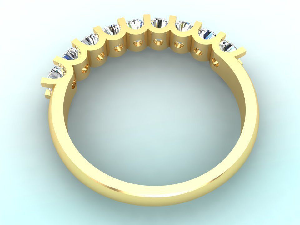 Diamond Rings - Womens Rings 3D print model_5