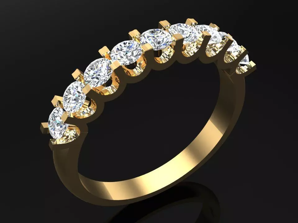 Diamond Rings - Womens Rings 3D print model_0