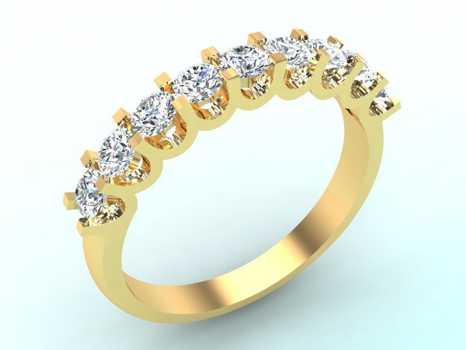 Diamond Rings - Womens Rings 3D print model_3