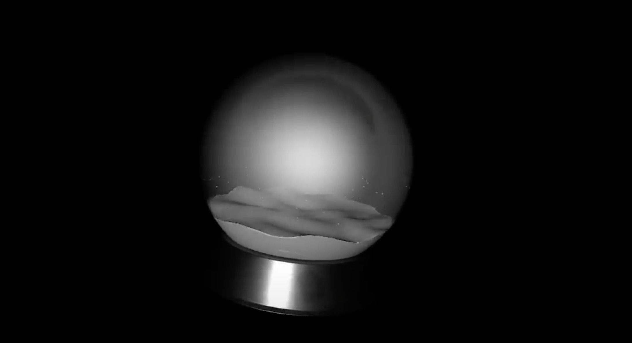 Snowglobe egg in glass bowl 3D model_1