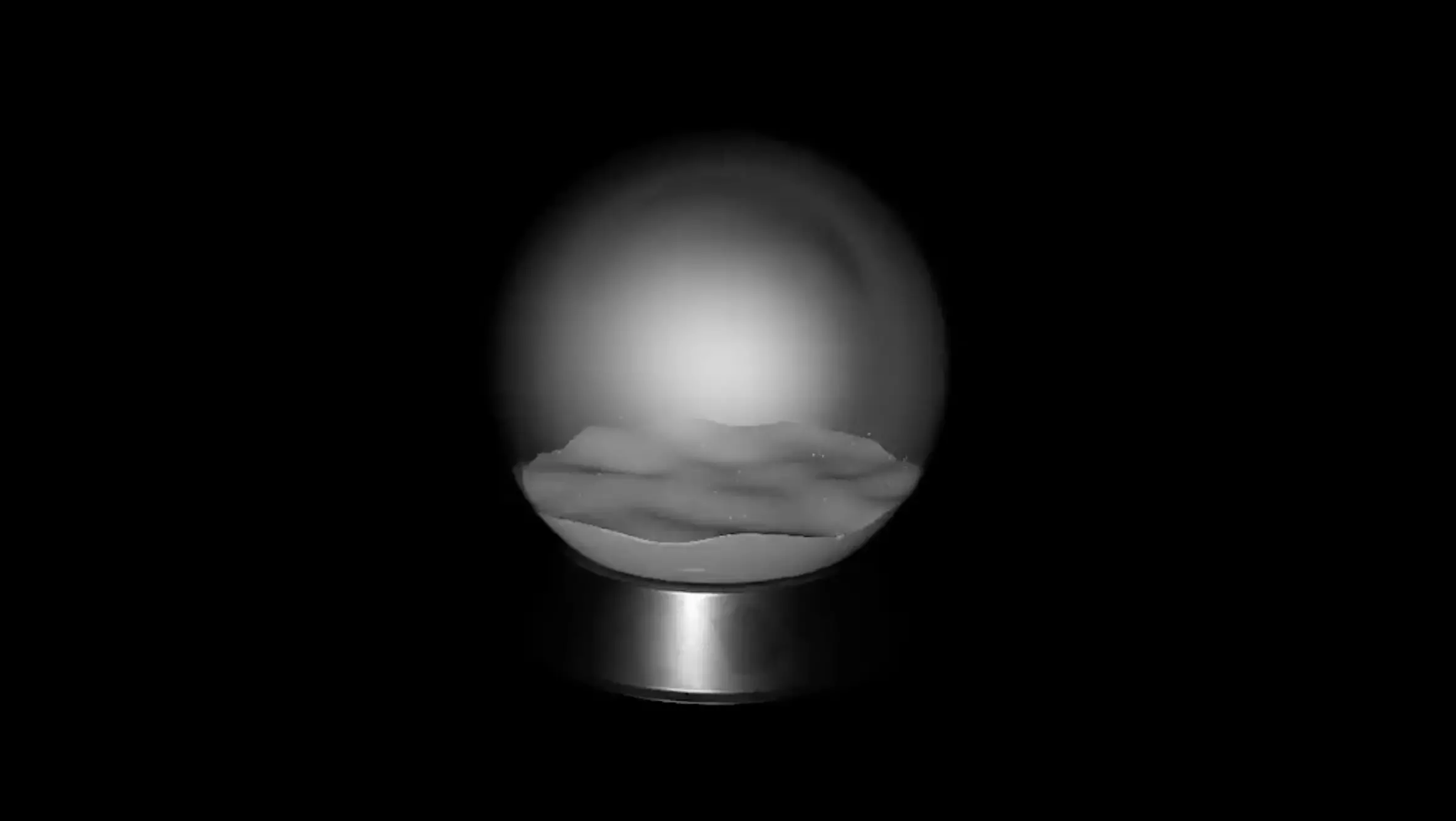 Snowglobe egg in glass bowl 3D model_0