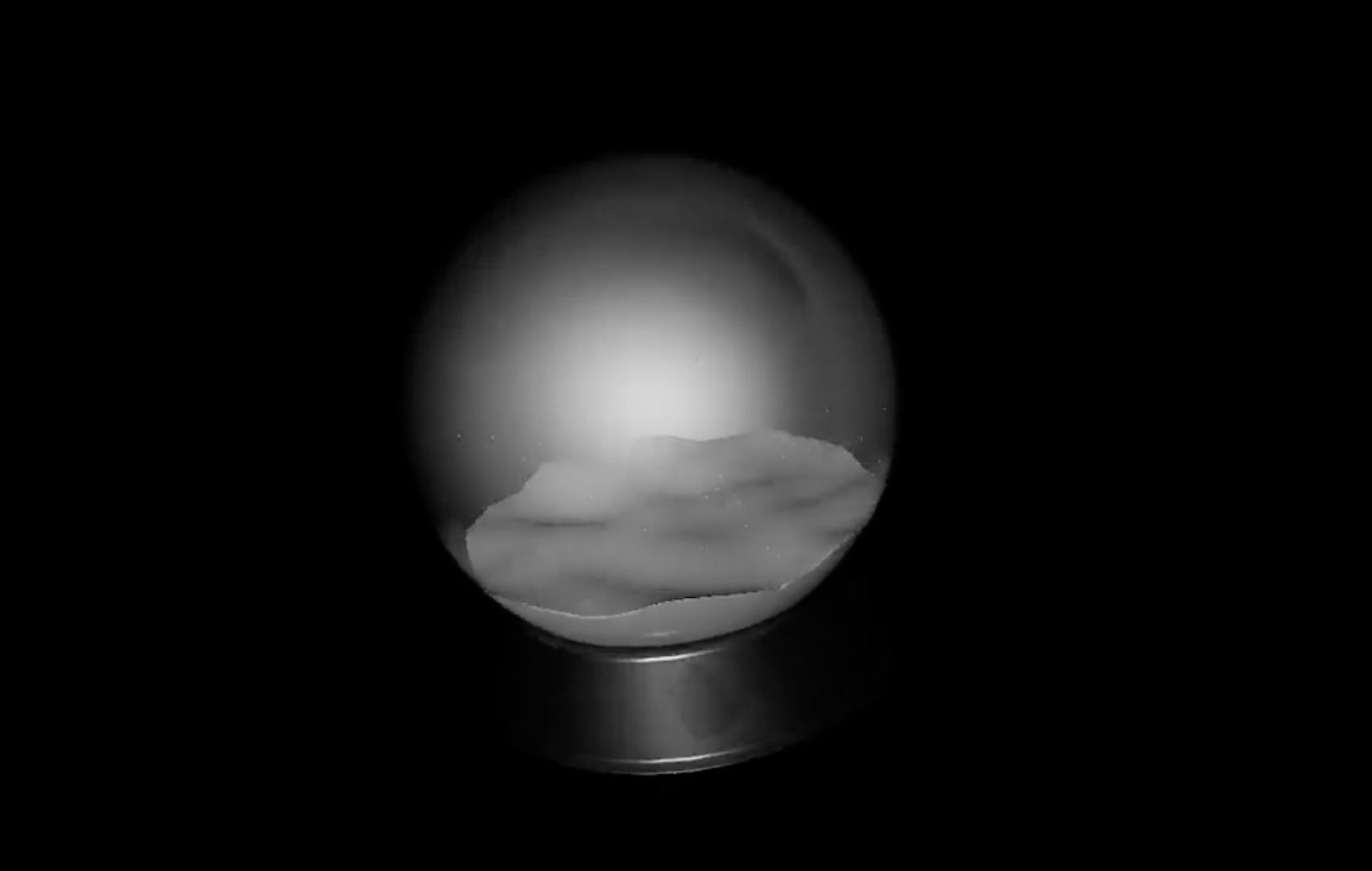 Snowglobe egg in glass bowl 3D model_2