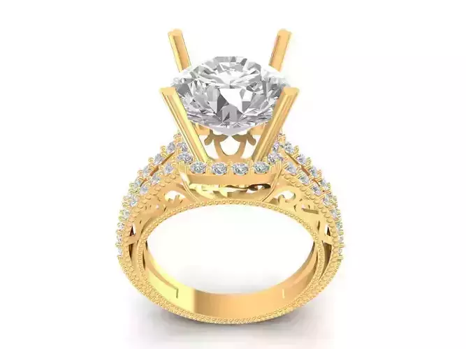 Classic Solitaire Engagement Diamond Ring for Women  1814