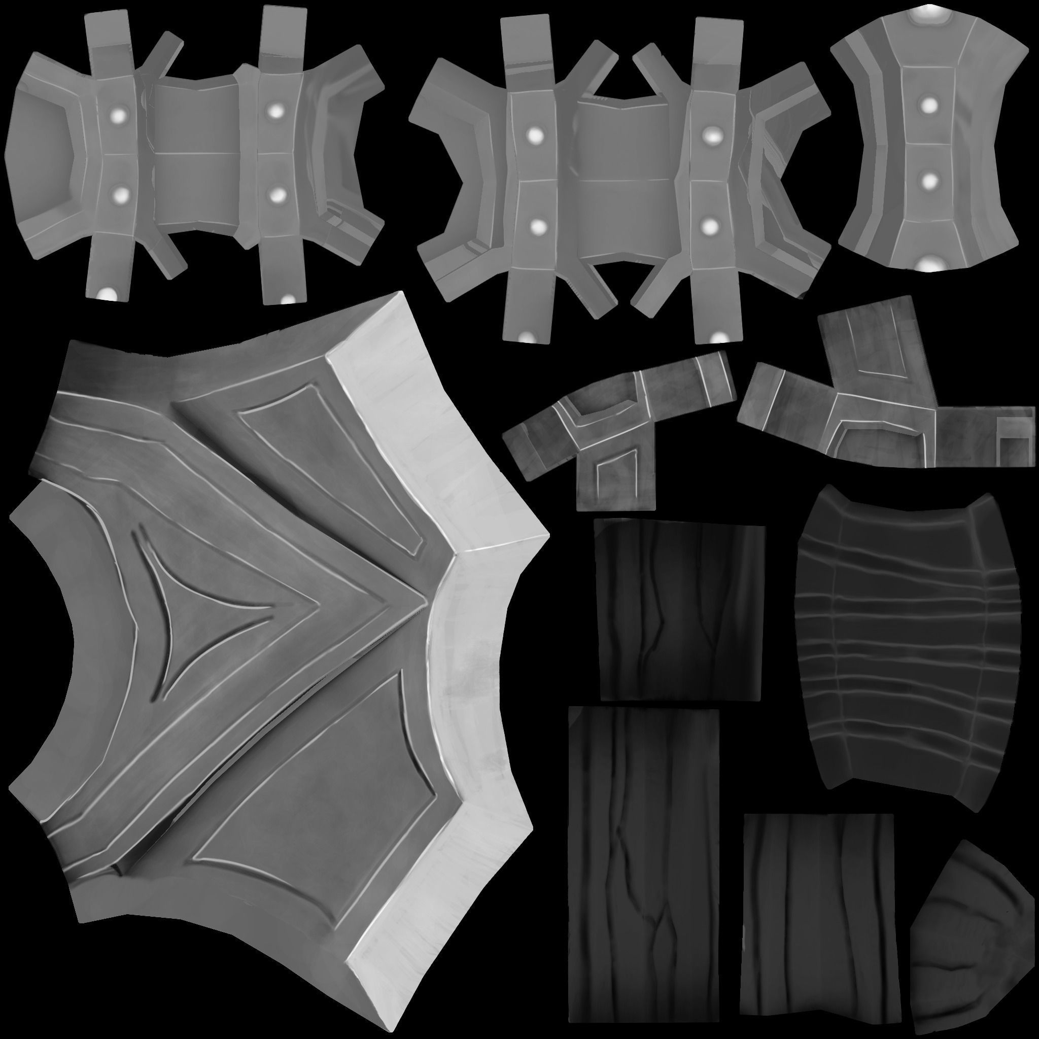 Battle Axe Low-poly 3D model_3