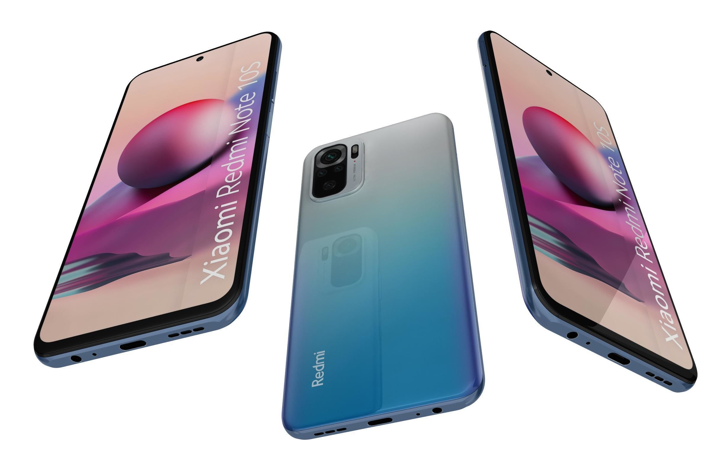 Xiaomi Redmi Note 10S Blue 3D model_2