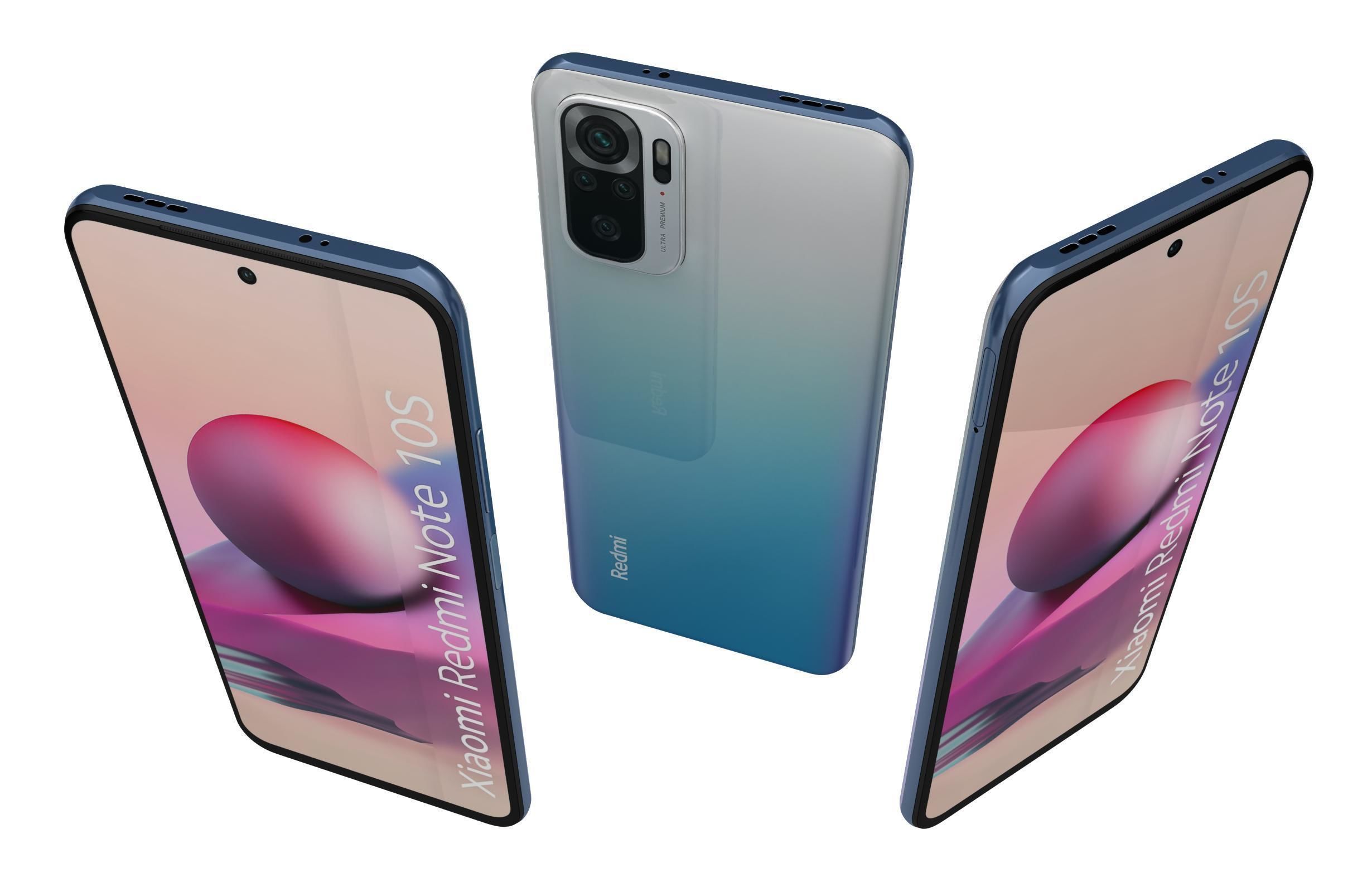 Xiaomi Redmi Note 10S Blue 3D model_1