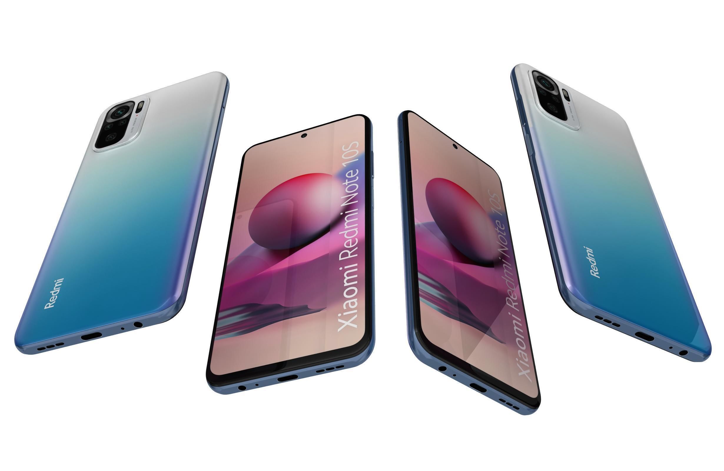 Xiaomi Redmi Note 10S Blue 3D model_4