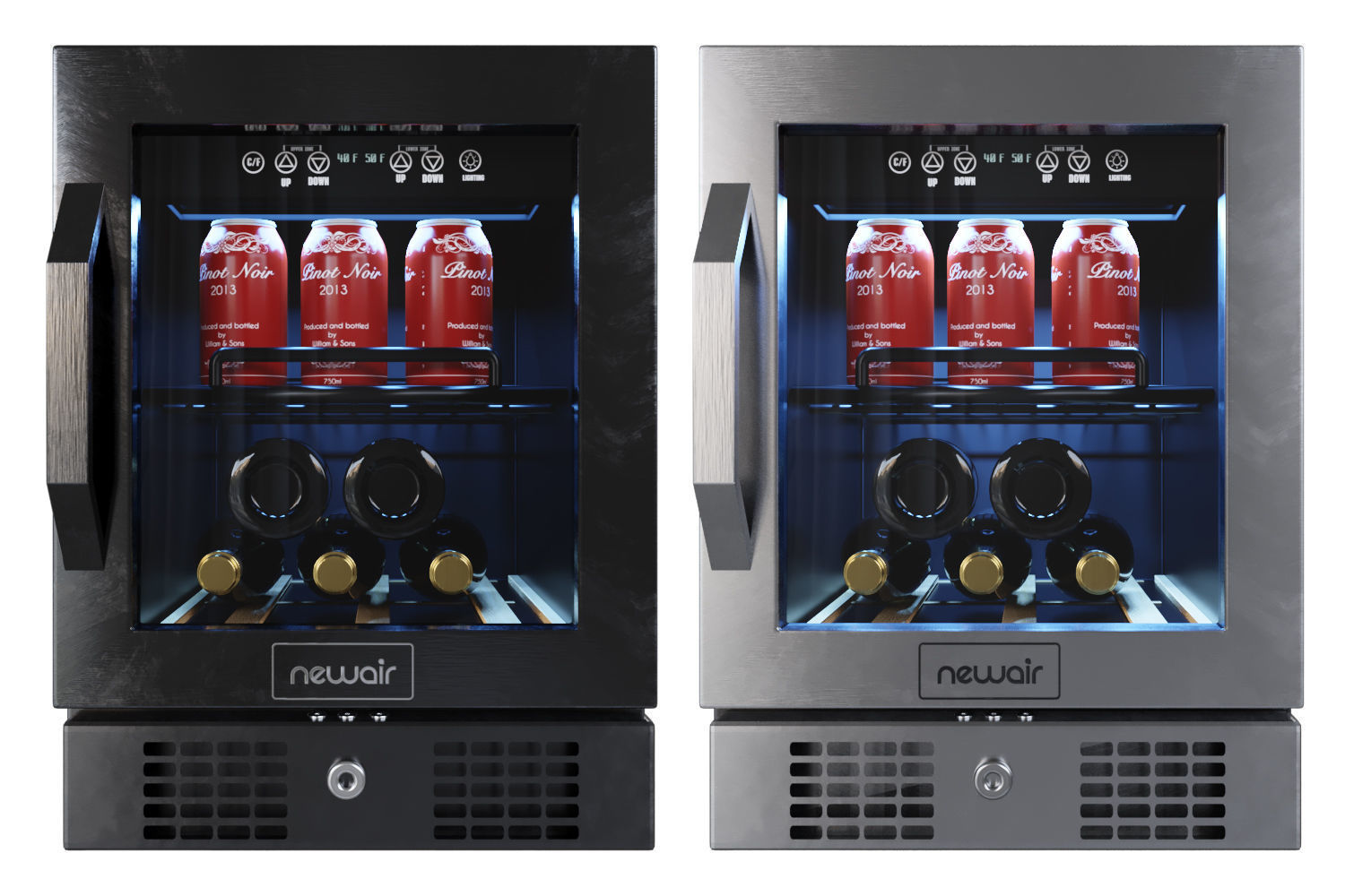 Newair wine cooler cabinet Low-poly 3D model_1