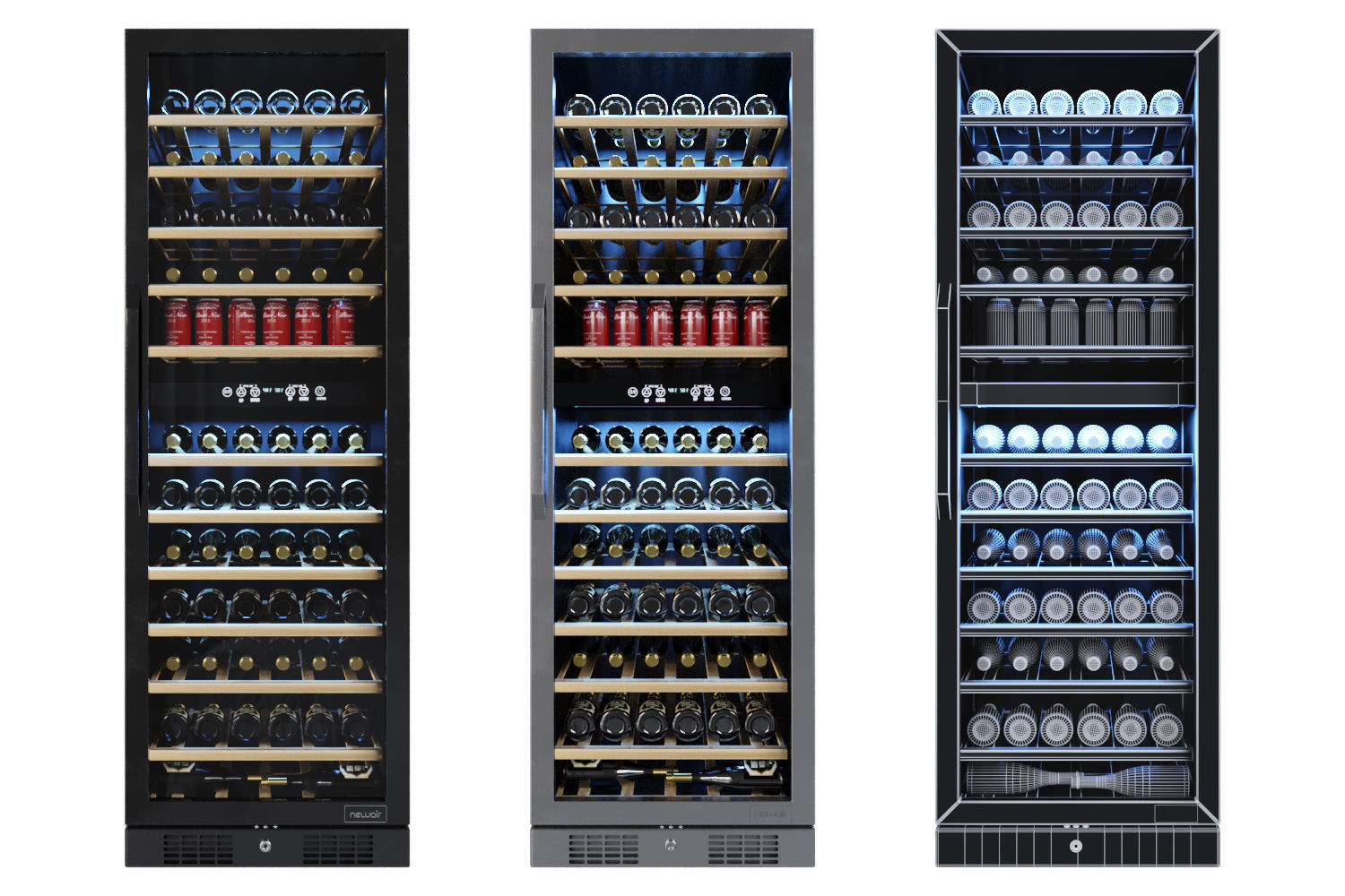 Newair wine cooler cabinet Low-poly 3D model_2