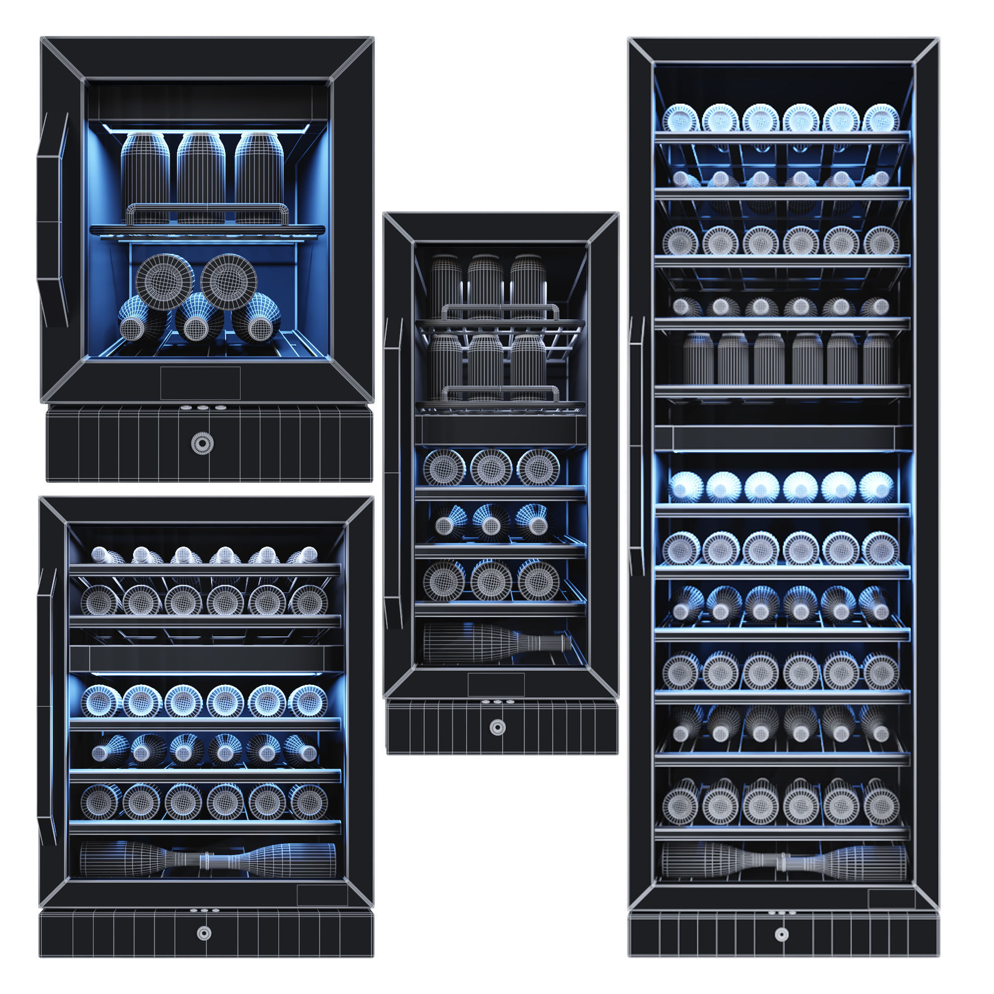 Newair wine cooler cabinet Low-poly 3D model_4