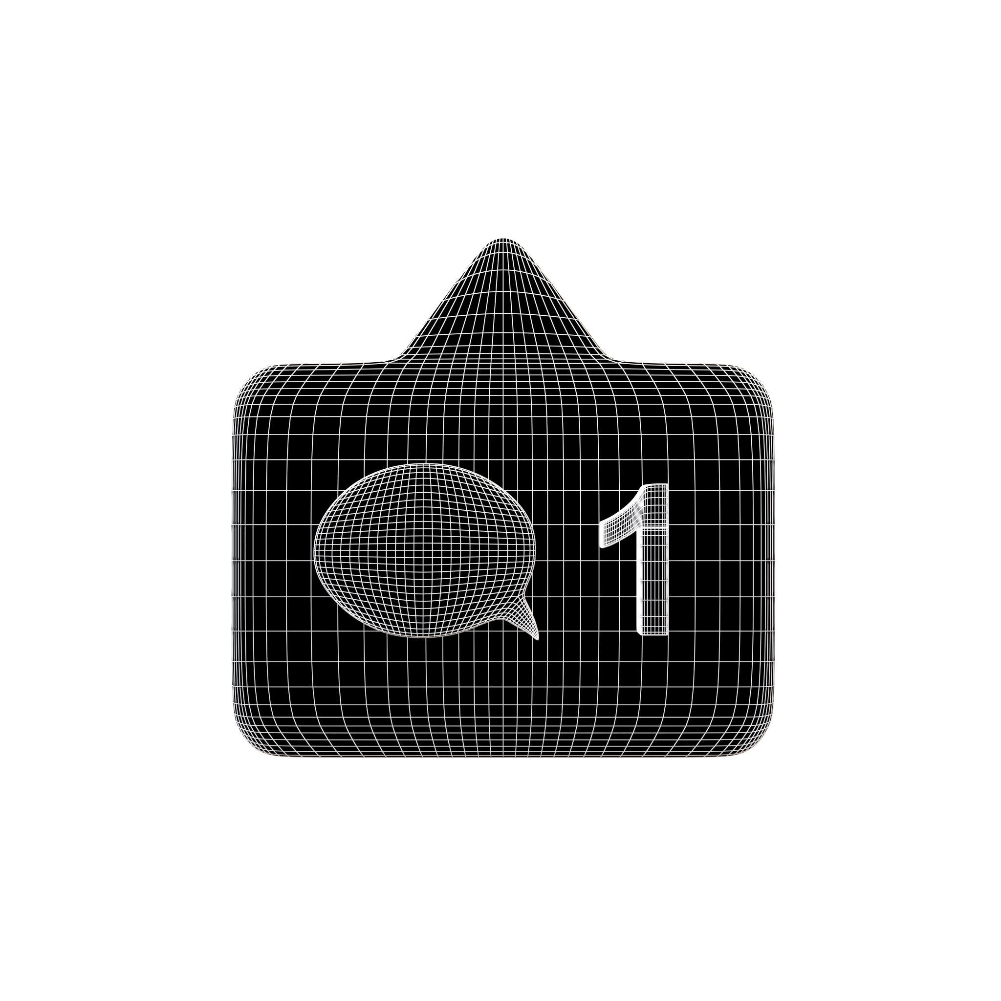 Socail Media Comment v2 001 Low-poly 3D model_6