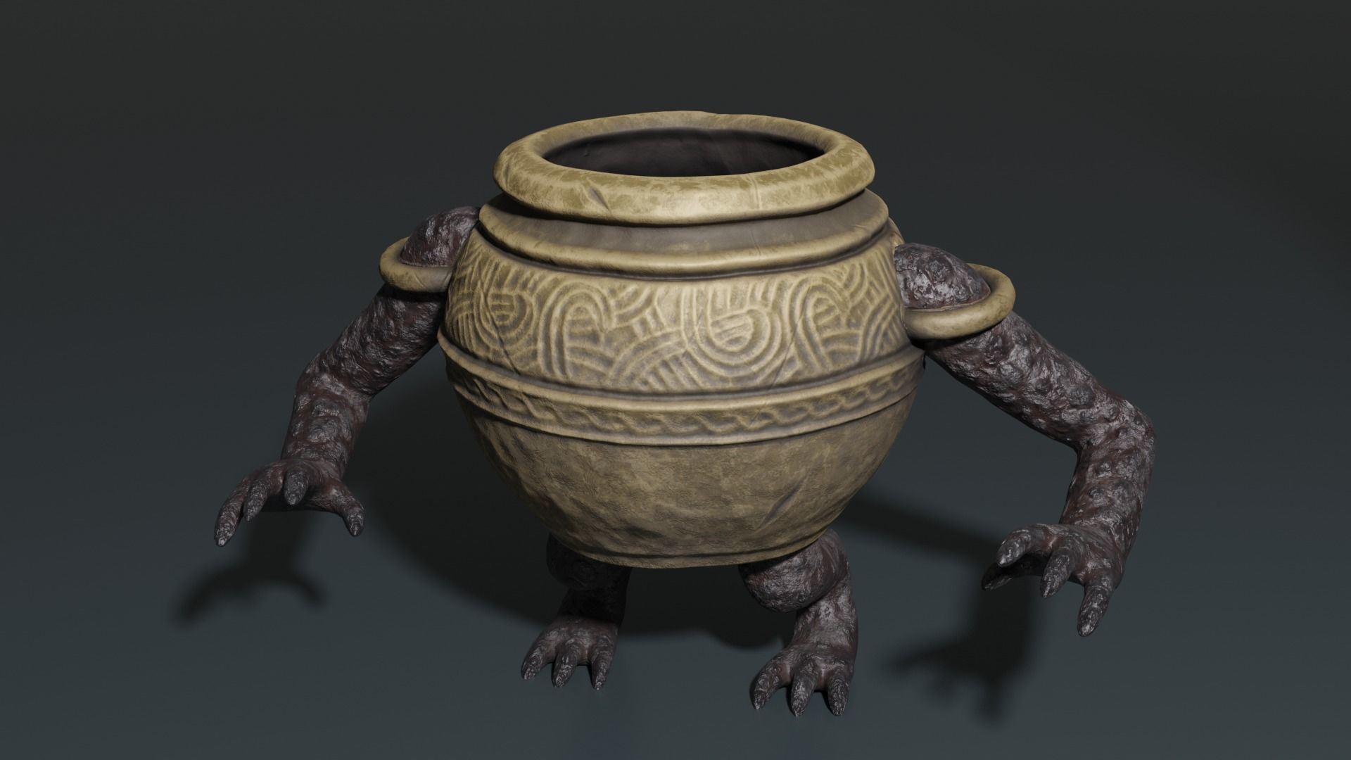 Monster Pot Elden ring Character Animated Low-poly 3D model_3