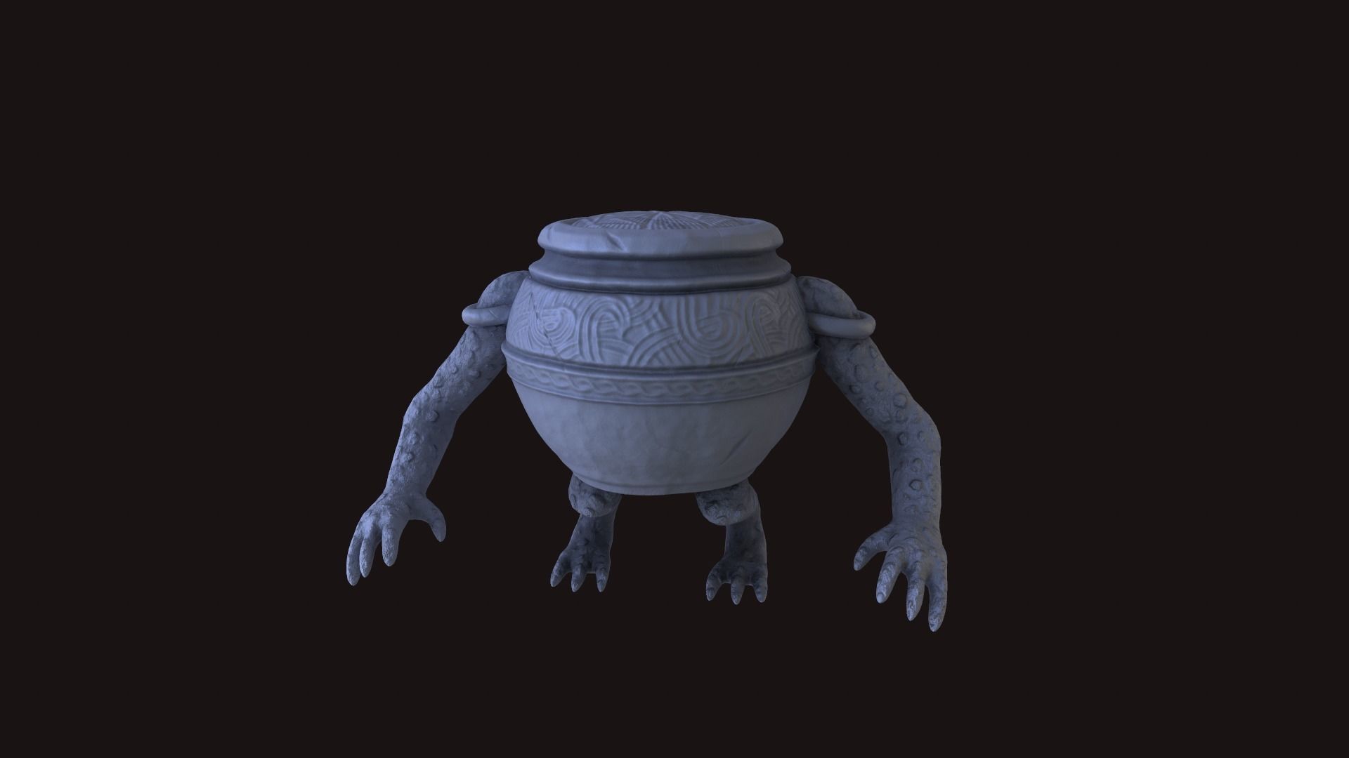 Monster Pot Elden ring Character Animated Low-poly 3D model_8