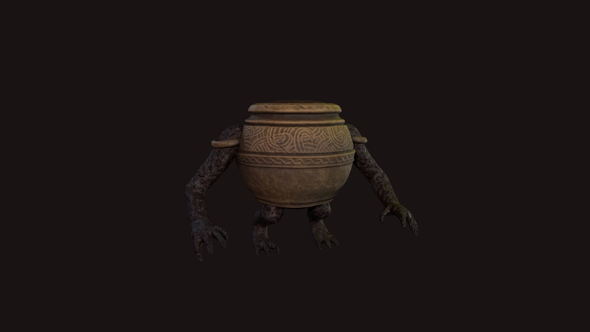 Monster Pot Elden ring Character Animated Low-poly 3D model_6