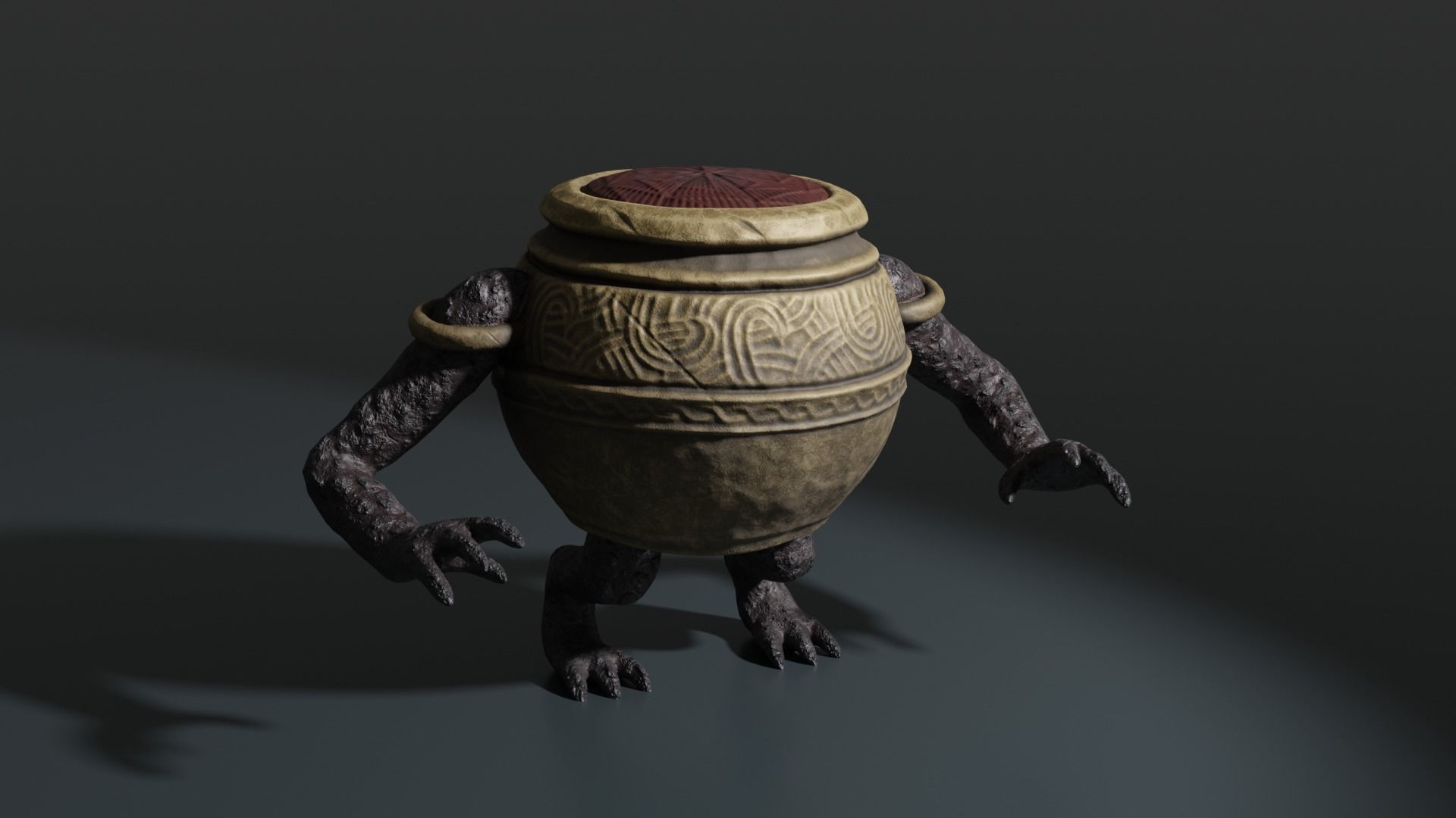 Monster Pot Elden ring Character Animated Low-poly 3D model_5