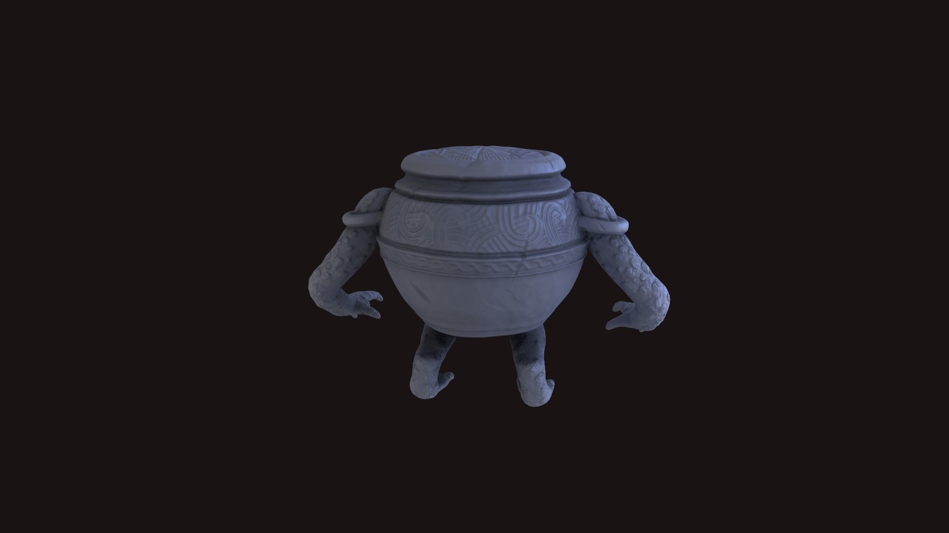 Monster Pot Elden ring Character Animated Low-poly 3D model_7