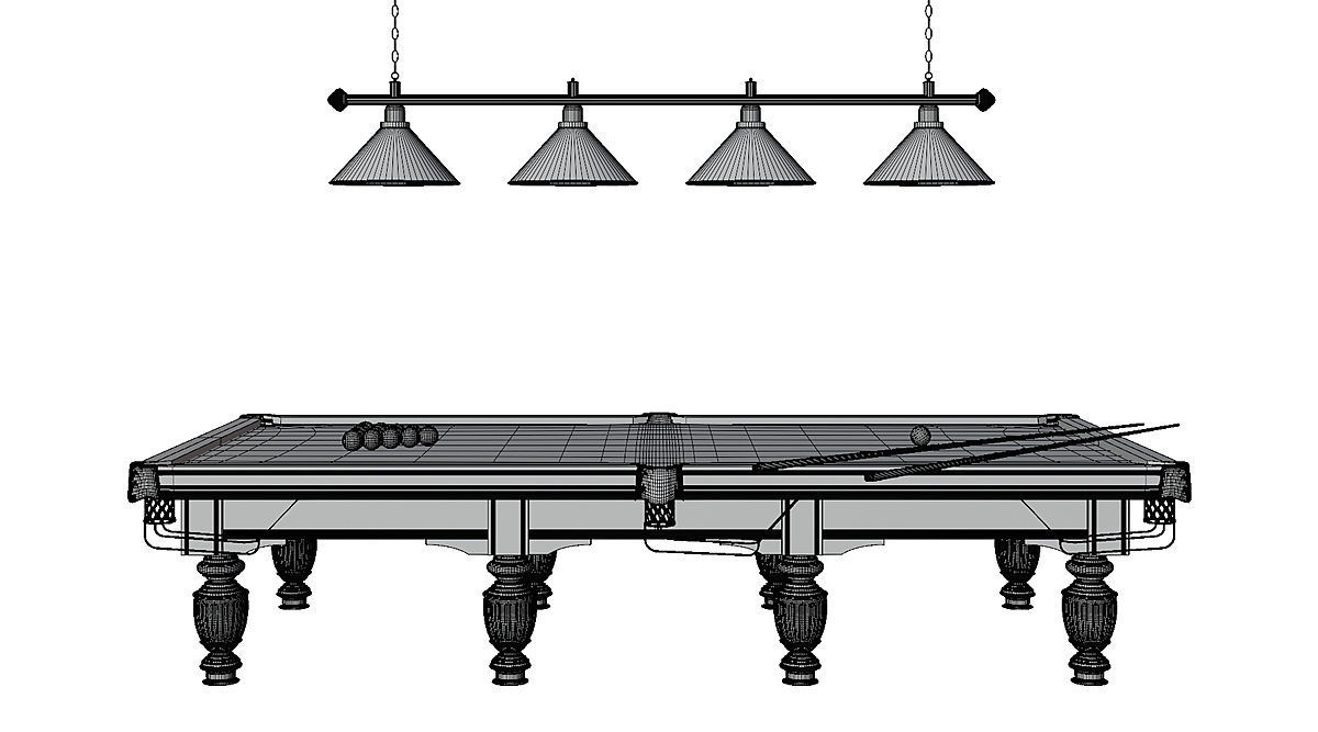 Classic Pool Table BLENDER 3D Model Cycles 3D model_4