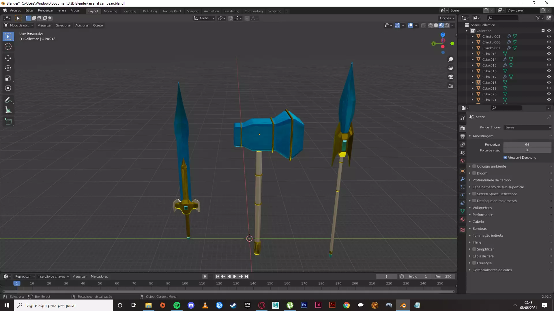 Celestial Wepons Low-poly 3D model_0