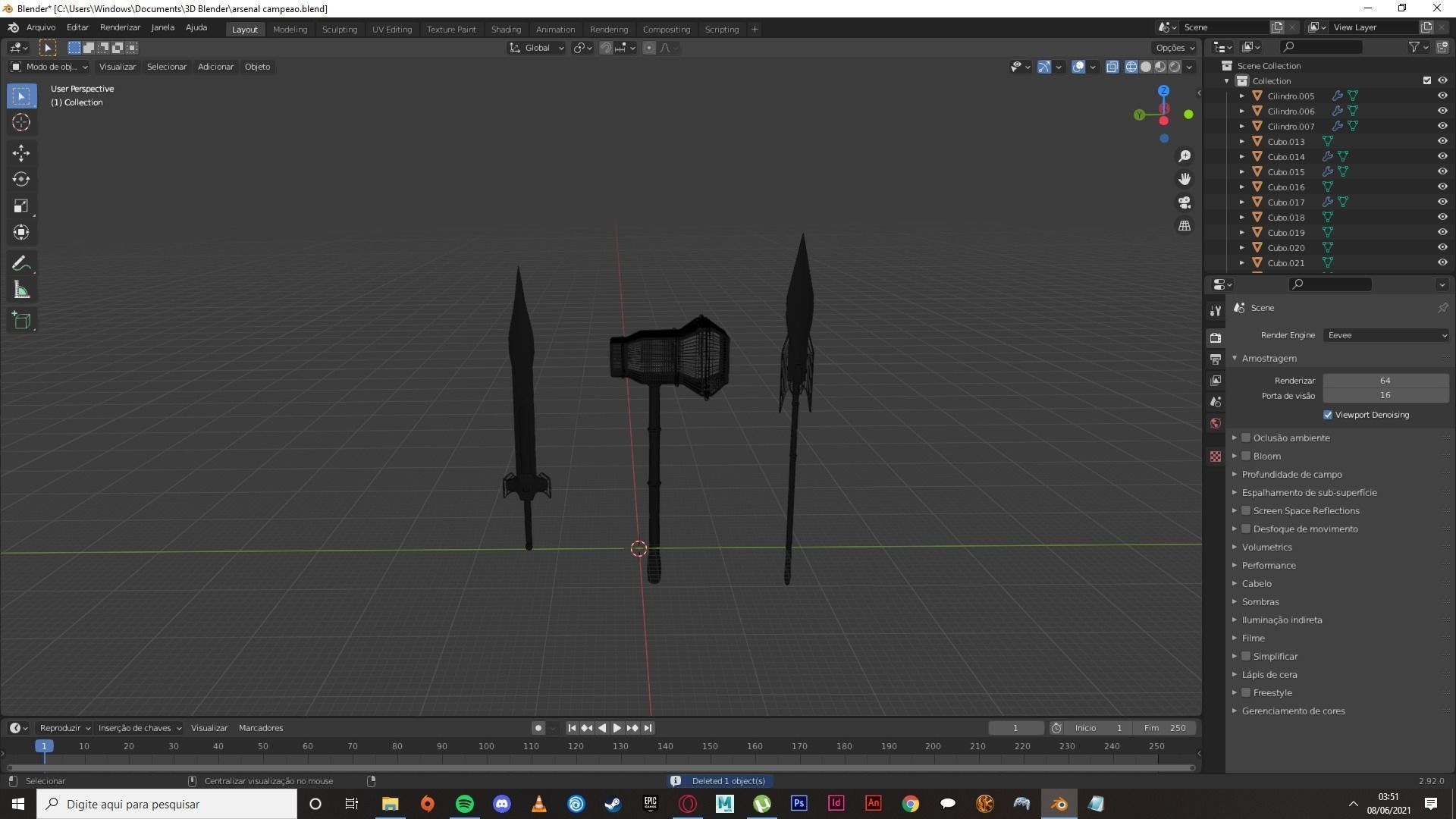 Celestial Wepons Low-poly 3D model_1