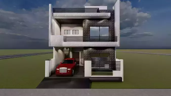 Exterior Design Modeling of a House 3D model