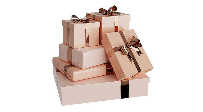 Presents And Gift Boxes1 BLENDER 3D Model Cycles 3D model