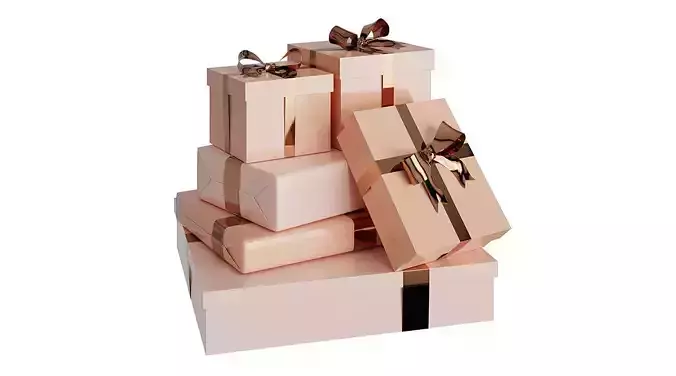 Presents And Gift Boxes1 BLENDER 3D Model Cycles 3D model