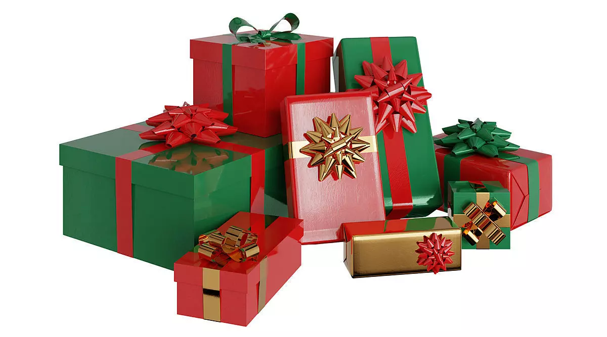 Presents And Gift Boxes2 BLENDER 3D Model Cycles 3D model_0