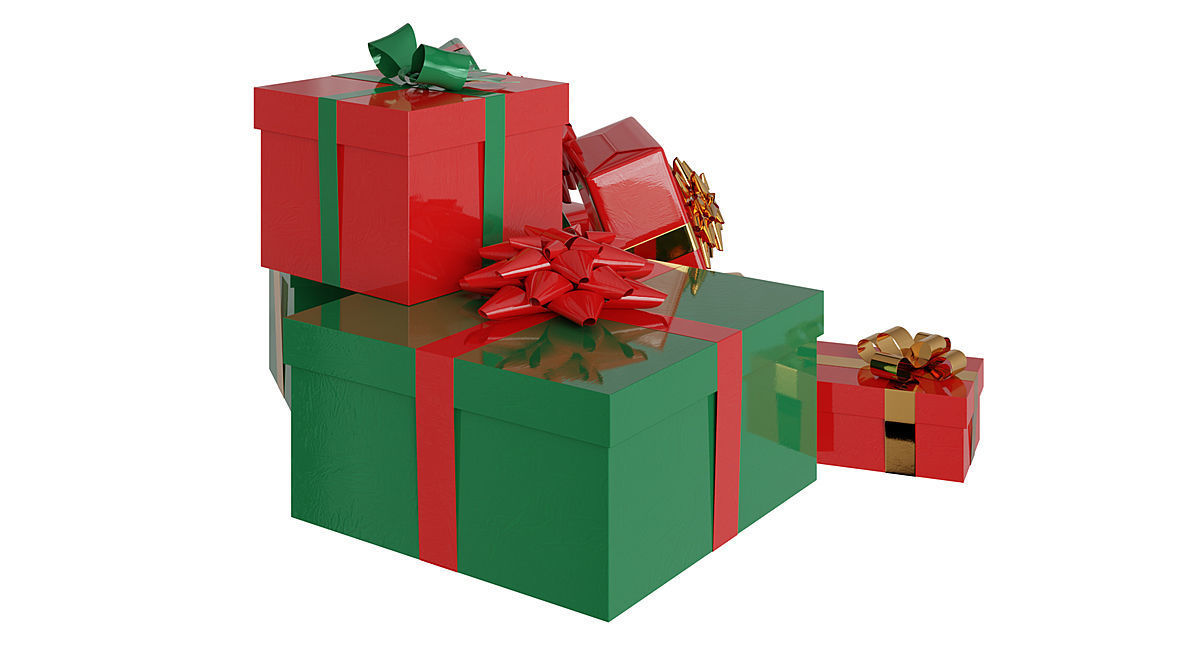 Presents And Gift Boxes2 BLENDER 3D Model Cycles 3D model_4
