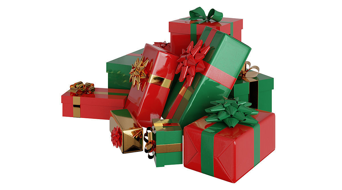 Presents And Gift Boxes2 BLENDER 3D Model Cycles 3D model_1