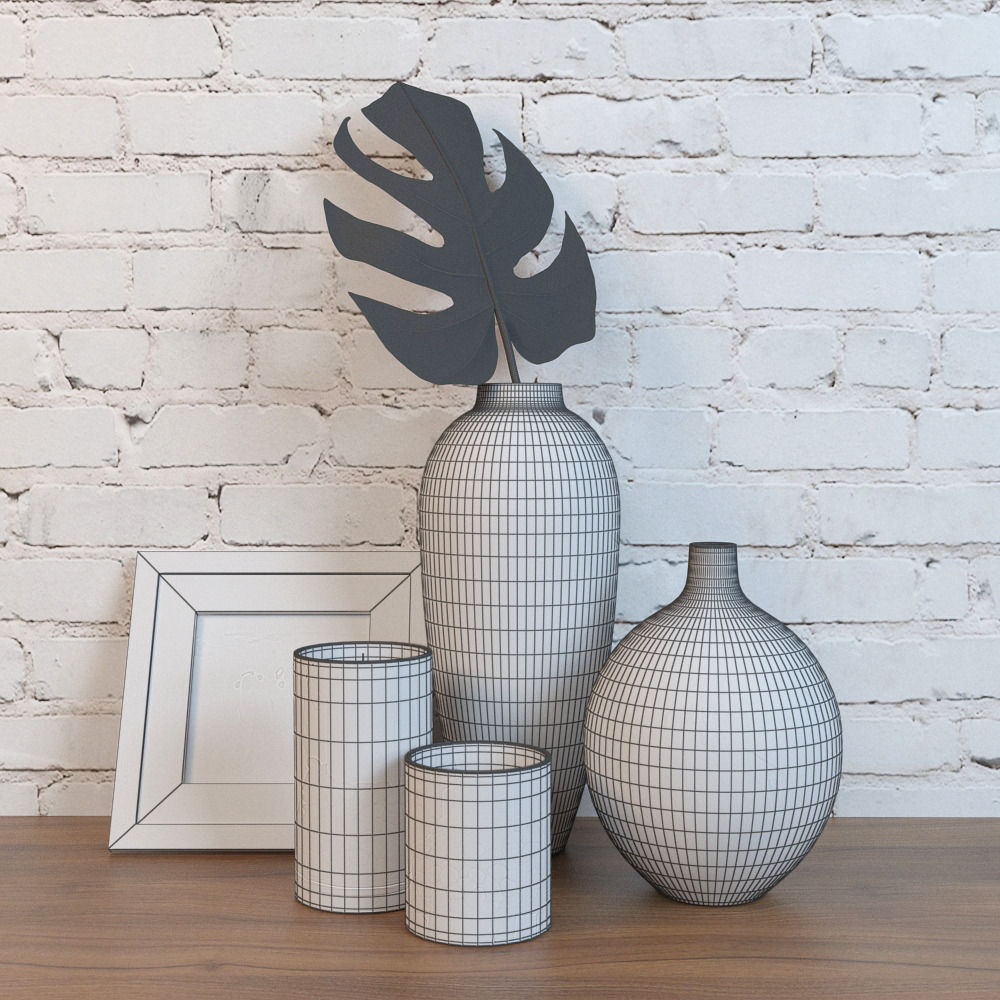 Vases set 04 3D model_1