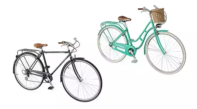 Retro Bicycles BLENDER 3D Model Cycles 3D model