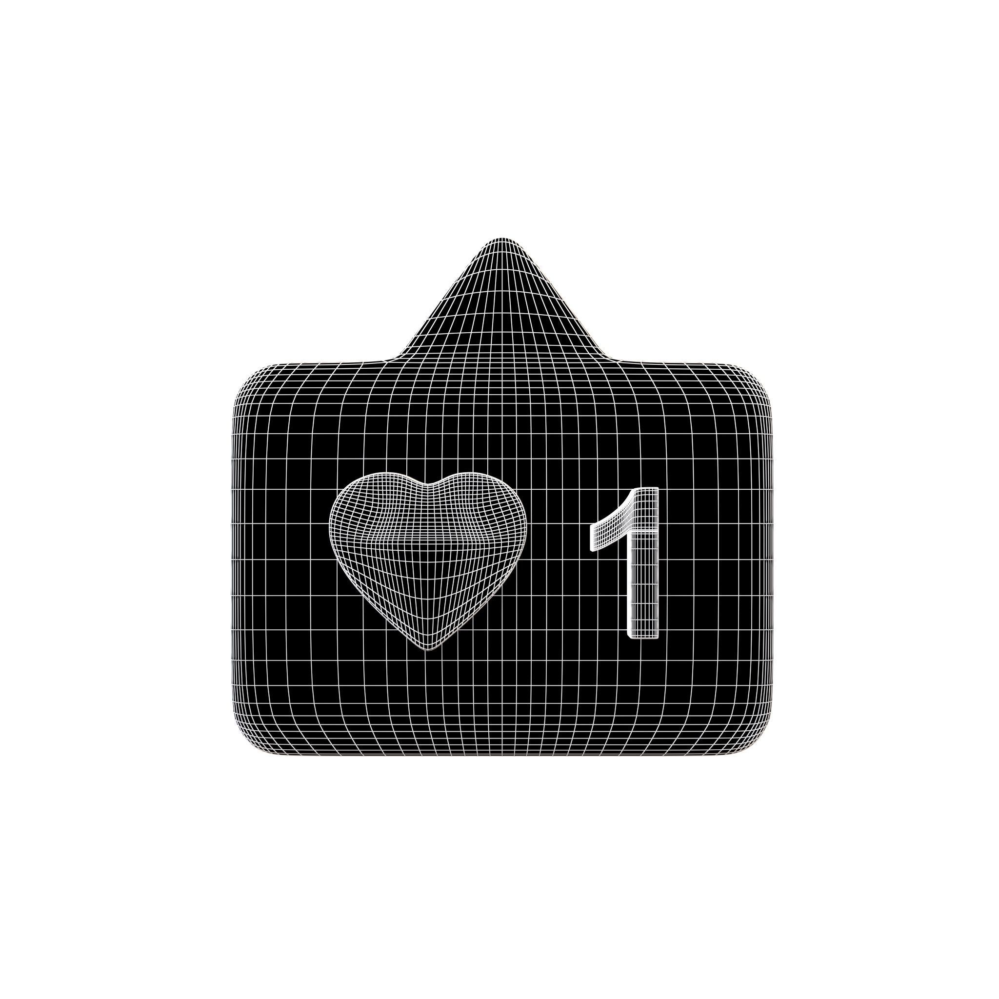 Socail Media Like v2 001 Low-poly 3D model_9