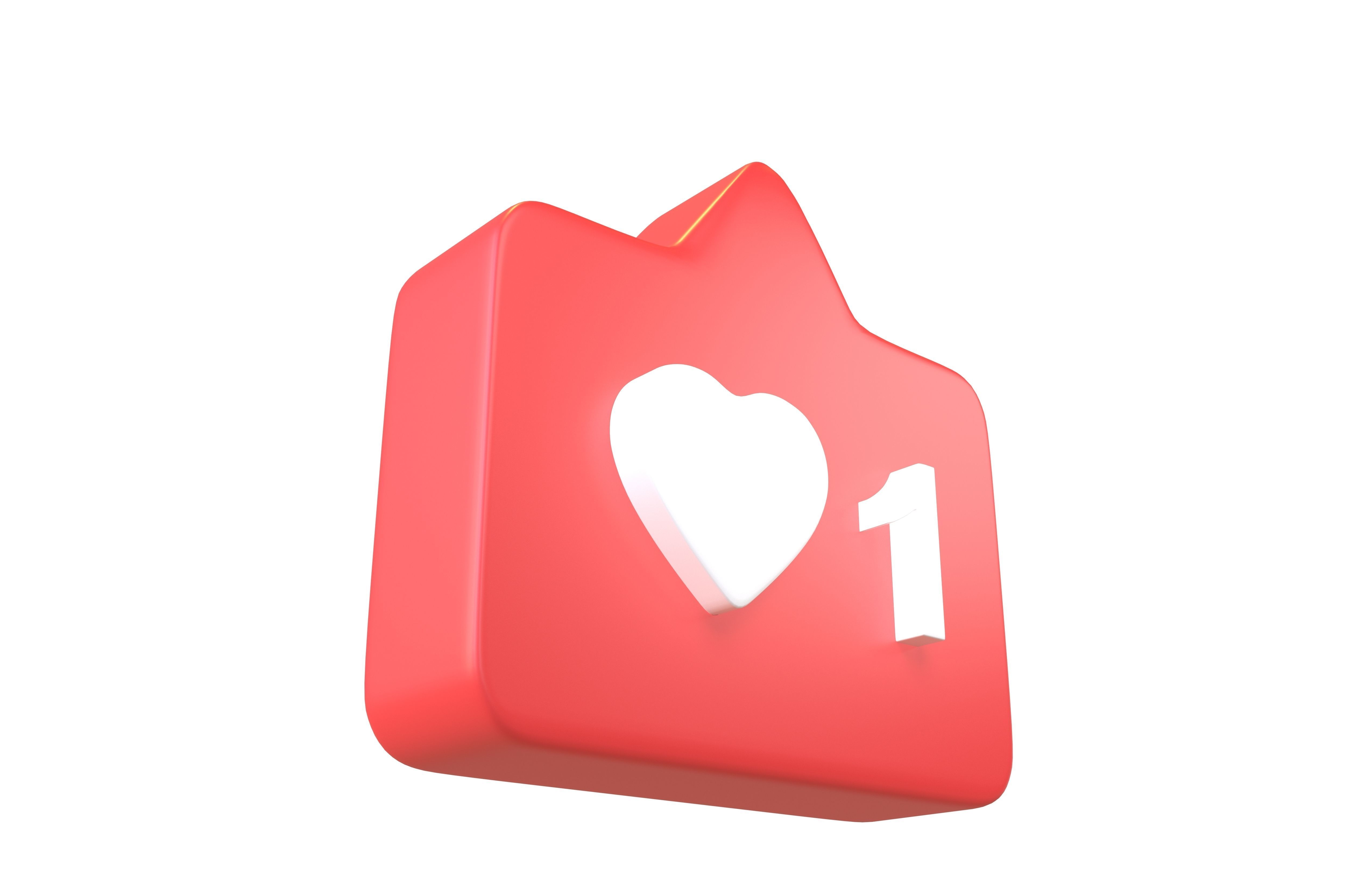 Socail Media Like v2 001 Low-poly 3D model_12