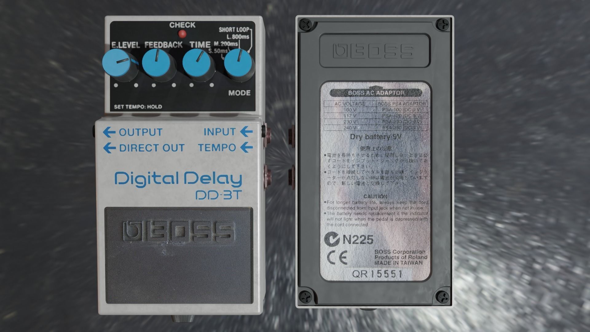 BOSS DD 3T guitar Processor 3D model_14