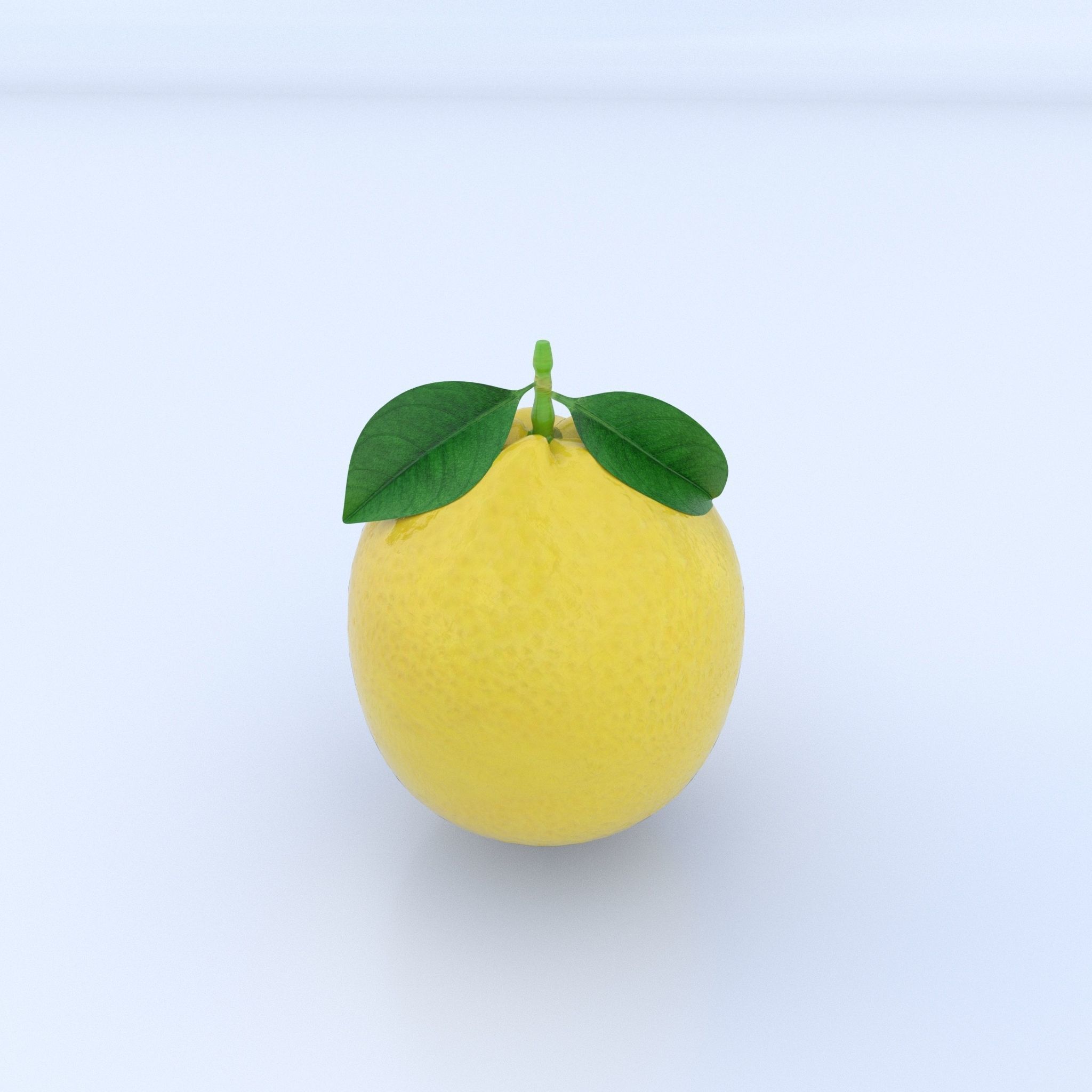 Lemon Low-poly 3D model_1