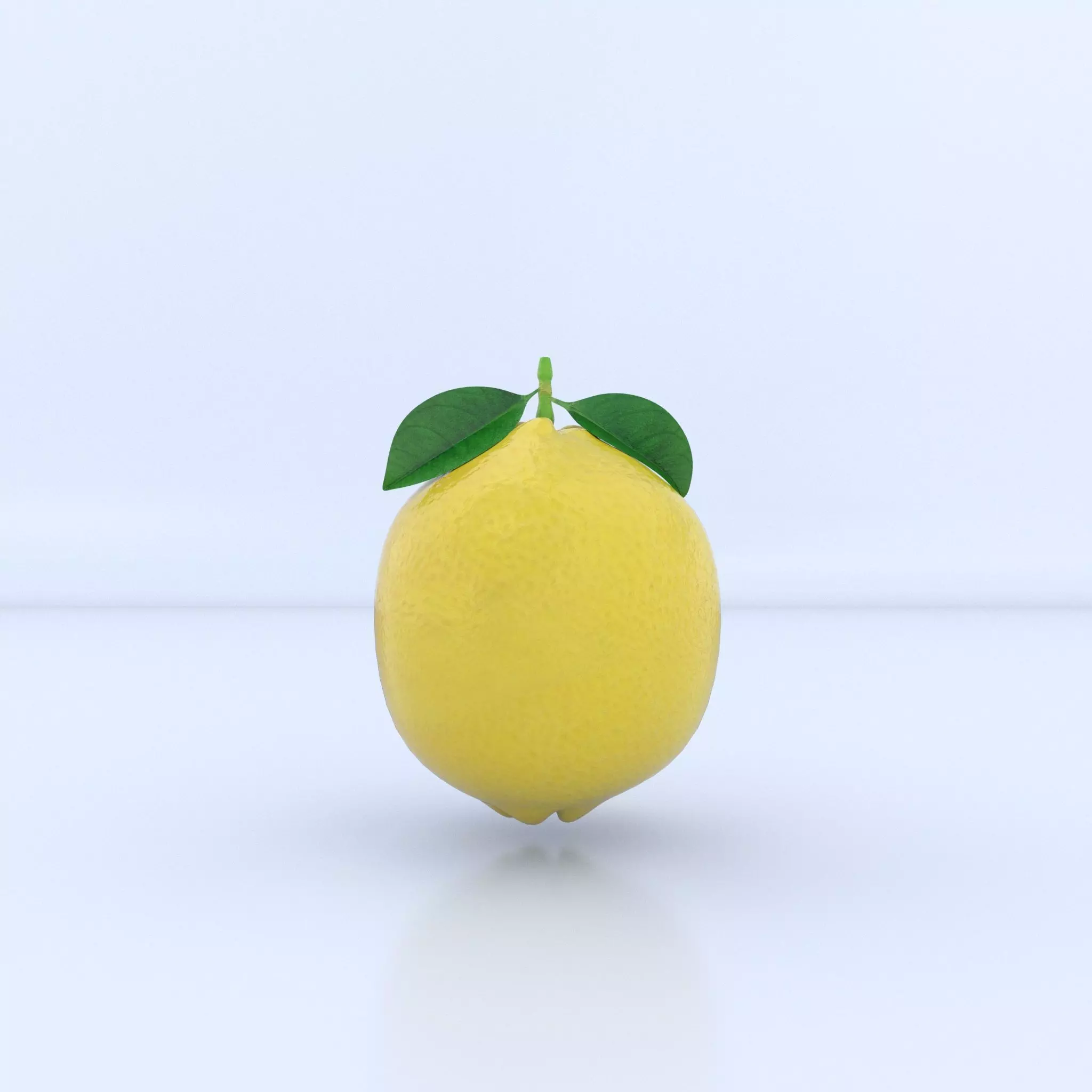 Lemon Low-poly 3D model_0
