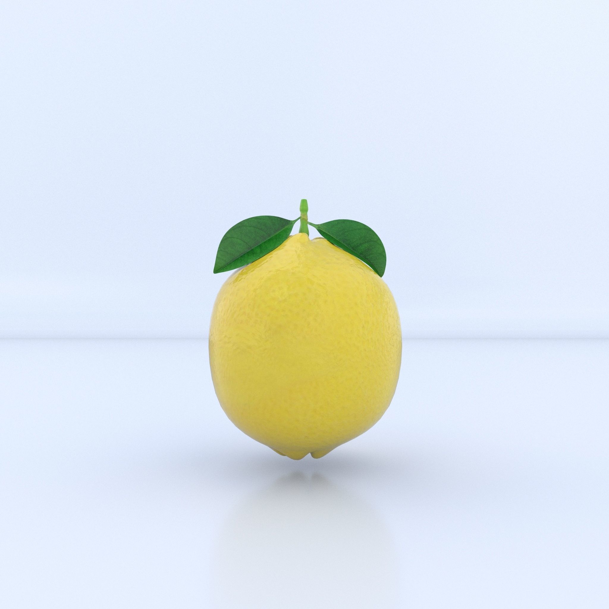 Lemon Low-poly 3D model_2