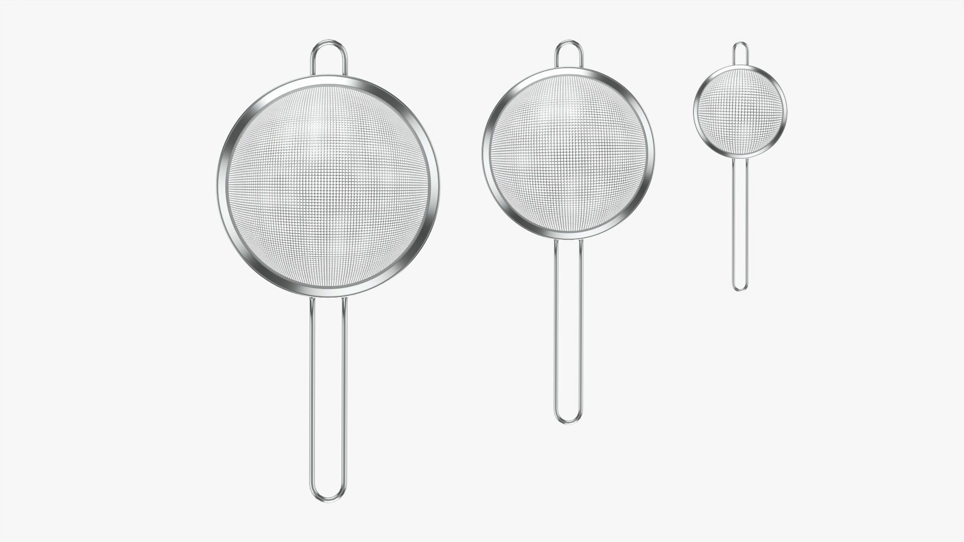 Mesh strainer set 3D model_5