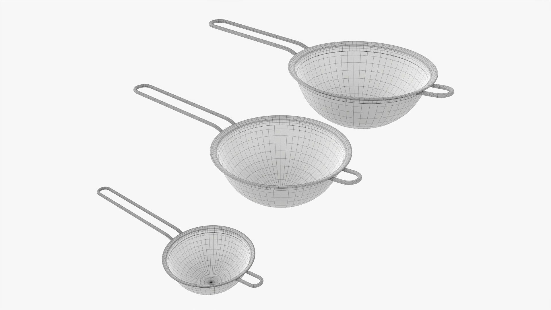Mesh strainer set 3D model_6
