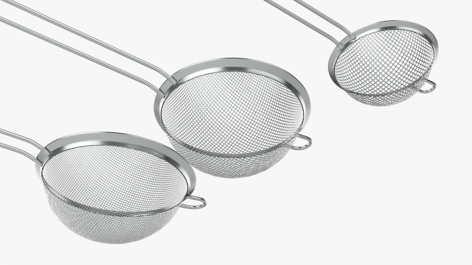 Mesh strainer set 3D model_2