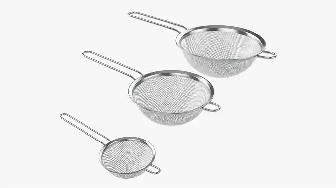 Mesh strainer set 3D model