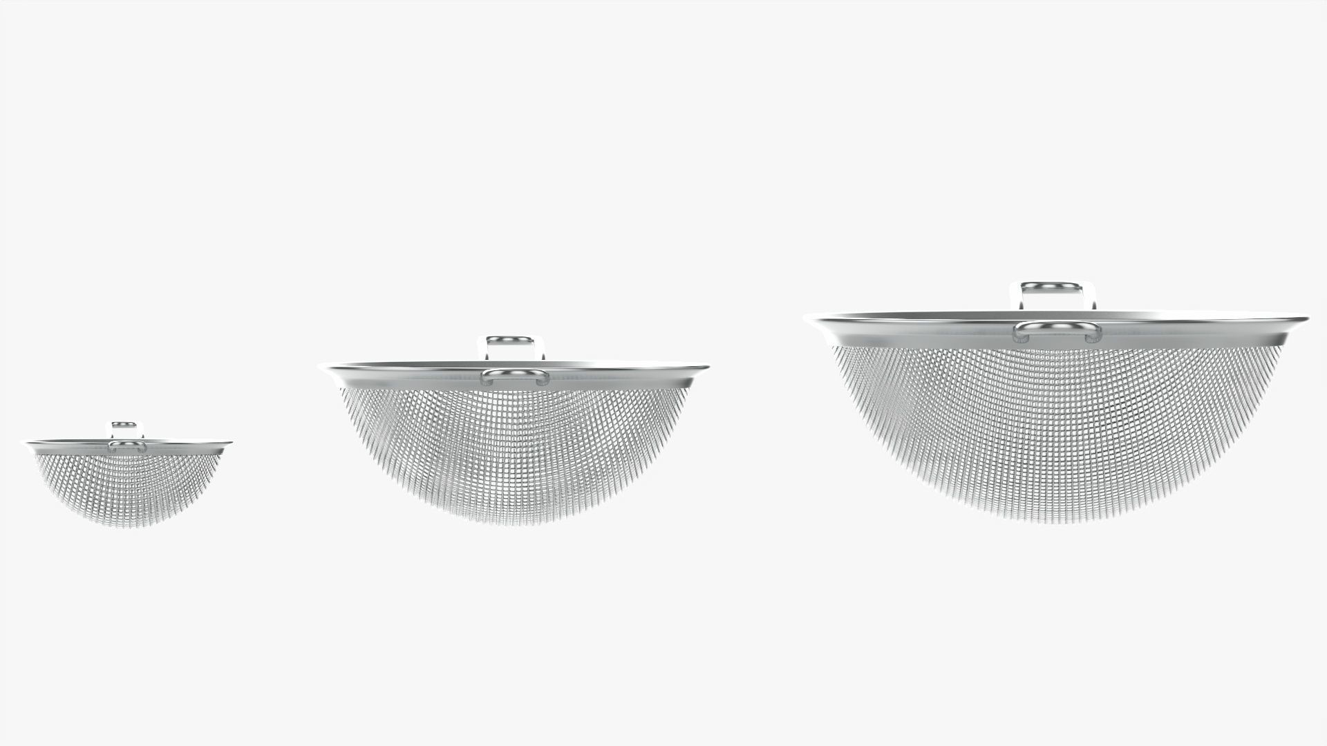 Mesh strainer set 3D model_4