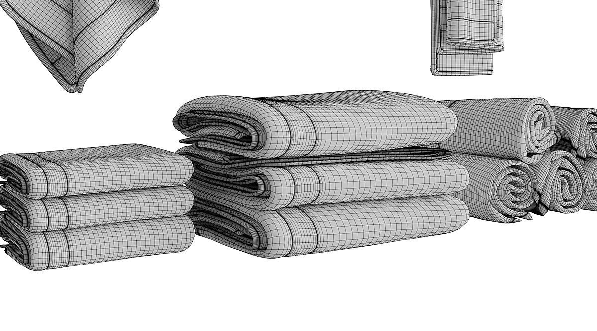 Towels BLENDER 3D Model Cycles 3D model_1