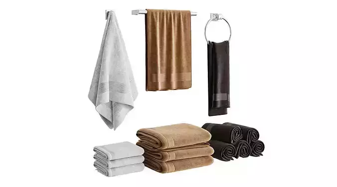 Towels BLENDER 3D Model Cycles 3D model